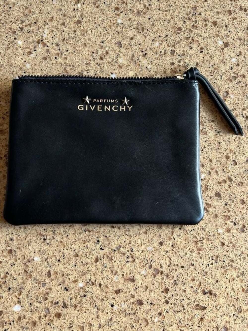 Givenchy Parfums Black Star Logo Cosmetic Pouch Makeup Bag